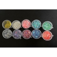 10 colour Glitter Filling Materials - DIY Epoxy Resin Art / Nail Art Accessories (25ml)