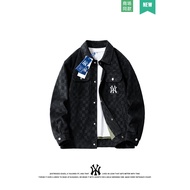 MLB Men's Suede Checkerboard Checkerboard Jacket Business Casual Men's Jacket Men