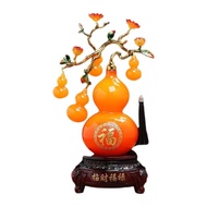 Feng Shui Resin Gourd Five Blessings Good Luck Figurine Home Decor Office Desk Decoration