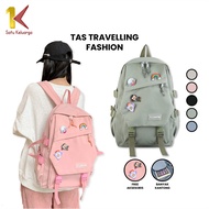 Satu Keluarga Tas Sekolah Anak Perempuan T48 Tas Punggung Sekolah Stylish Tas Travelling Backpack Wa