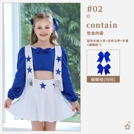 Halloween Children's Costume Dallas Cowboy Cheerleading Costume Girl Performance Costume Girl Blue C