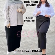 ROK SPAN PANJANG SCUBA PREMIUM UKURAN SUPER JUMBO BIG SIZE XXXL XXXXL BB 70KG SAMPAI 110KG ADA BELAH