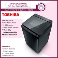 Toshiba Washing Machine Inverter Fully Auto Mesin Basuh 洗衣机 16kg ~ AW-DG1700WM(SS) / AWDG1700WM(SS)