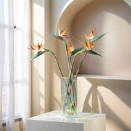 2 chiếc hoa thiên điểu nhân tạo 22,83'', cây nhiệt đới giả thân dài bằng cao su Strelitzia, bó hoa x