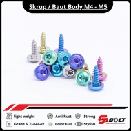 Body Bolts Honda Titanium Filter/ Titanium Body Bolts m4 m5 Coarse Thread Grade 5 Titanium Material 