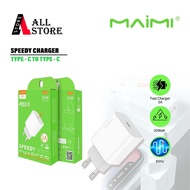 MAIMI C60 Fast Charging Charger Adapter 20W USB Type-C to Type-C | QC 3.0 Original White