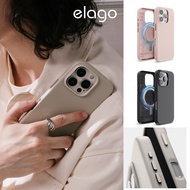 < elago > iPhone 16 Pro/Pro Max Magnetic Plant Leather Thin Phone Case