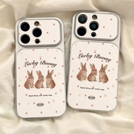 Brown Rabbits With Bows Pattern Phone Case For Vivo X70 X90 X80 S60 S50 S30 Pro Mini V15 Y21 Y21e Y2