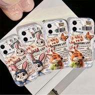 Casing For VIVO Y28 4G Cute Cartoon 3D Wave Silicone Judy Shockproof Cover TPU Clear Case