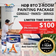Dulux 0% Interest Instalment Painting Package Service (Ambiance All) (with free site inspection) 2-room