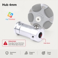 4mm Aluminum Alloy Motorcycle Coupling Hub for Omni Wheel Robot AGV Smart Car