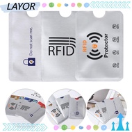LAYORSG 10pcs Cards Protector Sleeve Protection RFID Blocking Aluminium Anti Rfid Wallet