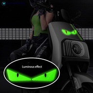 NANASALONNN 1Pair 3D Devil's Eye Luminous Motorcycle Helmets Sticker Night Light Decor for KTM Car R