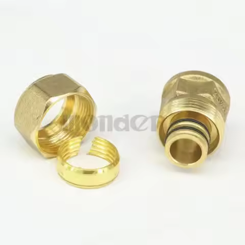 Fit Tube O.D 16/18/20/25/32mm - 1/2" 3/4" 1" BSP Female PEX-AL-PEX Tube Straight Brass Pipe Connecti