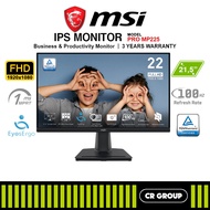 MSI PRO MP225 21.5-inch FHD 100Hz IPS Business Productivity Monitor (3Yrs MSI Warranty)