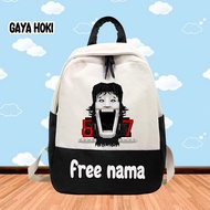 [FREE NAME] Kindergarten/ Elementary School Backpack with Scp 67 Kid Minecraft Image