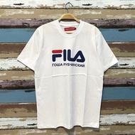 PUTIH Fila PREMIUM MIRROR T-Shirt FILA White Shirt