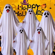 Halloween Children Ghost Costume Funny Ghost Face Cape Parent-child Horror Costume Cape