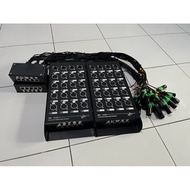 CONVERTER SNAKE BOX 1 SET + JACK & GOOD SOCKET ||| CAT CONNECTOR BOX AUDIO SNAKE CABLE 16 INPUT 4 OU