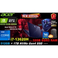 ACER NITRO 5  i7-12650H/ ANV15 i7-13620H ➕RTX4050-6GB➖up to 32GB RAM➕512GB+1TB NVMe SSD/ 15.6"FHD-IP