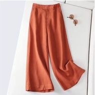 Women's Cotton Linen Wide-leg Pants Women's Spring and Summer Straight Mopping Long Pants