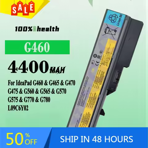 G460 4400mAh Laptop Battery for Lenovo IdeaPad G460 G465 G470 G475 G560 G565 Lithium Rechargeable Ba