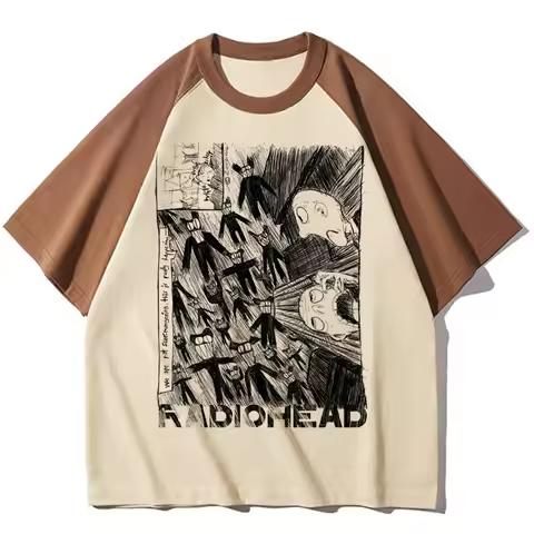 Radiohead t-shirts women soft fabric t shirt girl comic 2000s clothes