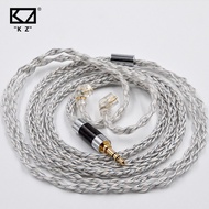 KZ 784 Silver and Blue Mixed Plated Upgrade Cable 2Pin 3.5mm Plug Headset Wire For KZ ZS10 PRO ZSN Pro X CCA C10 Pro C12