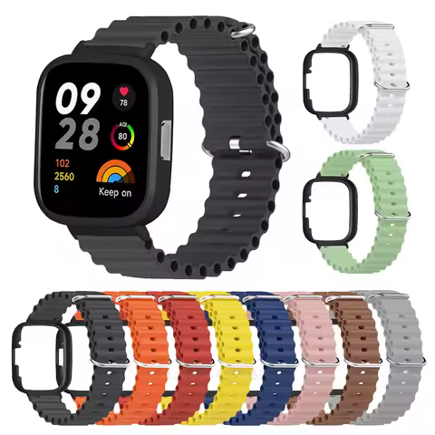 Ocean Strap for Xiaomi Redmi Watch 3 Silicone Bracelet Smartwatch Wristband for Redmi Watch 3 Replac