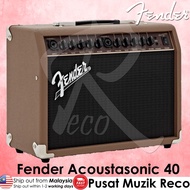 Fender Acoustasonic 40 Acoustic Guitar Amplifier 40W 2x6.5" 1 Guitar Input 1 Mic Input Acoustic Guitar Amp