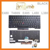 Lenovo ThinkPad E480 T480S E485 L480 L380 L390 L490 T490 E490 E495 laptop keyboard MICE SILVER BLACK