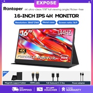 Expose Portable Monitor 16Inch 2560P 4K 144Hz Game Monitor For Laptop PS3/4/5 Switch Xbox