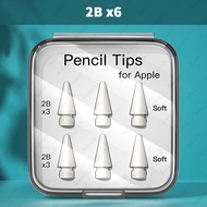 Double Layer Tip For Apple Pencil Pen Nib For Apple Pencil 1st 2nd Generation 2B HB 2.0 3.0 Soft Har