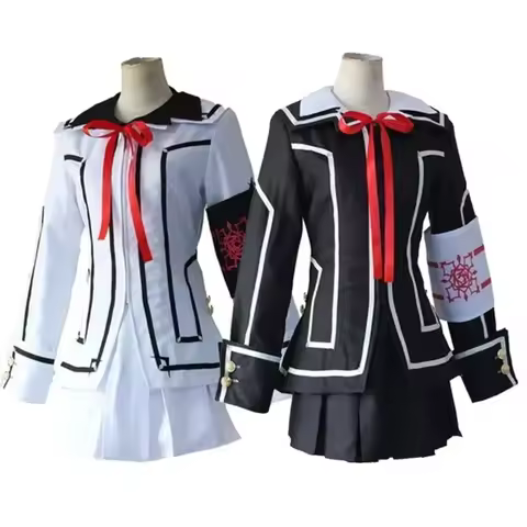 Anime Vampire Knight Souen Ruka/Kuran Yuki School Uniform Cosplay Girl Halloween Party JK Outfit (Co