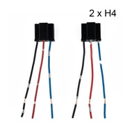 [FAIRLAND] 2 x H4 3 Pin Headlight Replacement Repair Bulb Holder Connector  Wire Socket