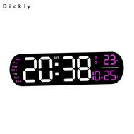Dickly Digital Alarm Clock, Colorful Ambient Light, Memory Function, Calendar Clock, Daylight Saving