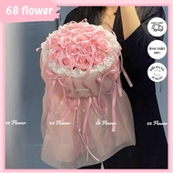 [Free Bag + Light] Princess Dress Bouquet with Bow 16 Flowers Wax Bouquet as a Meaningful Valentine'
