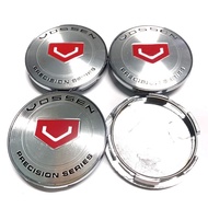 2024 New Upgrade 4pc 68mm Vossen  Silver Sticker Car Modified Wheel Center Cover Rim Hub Cap Center 