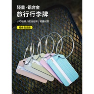 luggage tag Luggage Tag Metal Aluminum Alloy Airplane Boarding Pass Aviation Creative Tag Key Ring R