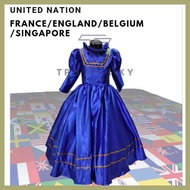 ☪ ✻ ▼ UNITED KINGDOM INGLAND FRANCE united.nations costume girl UN.costume Girl