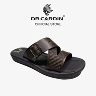 Selipar Sandal Lelaki Dr Cardin Men Casual Faux Leather Sandal Slipper With Rivert Detailing D-GHN-7