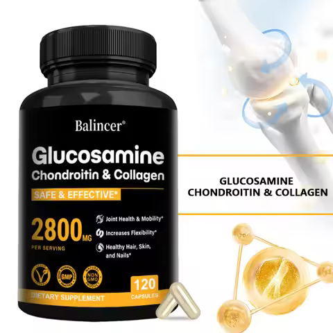 Glucosamine Chondroitin MSM Capsules, Joint Support Supplement, Support Cartilage Flexibility Bone S