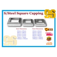 96HARDWARE SS304 STAINLESS STEEL [SQUARE CAPPING] GATE DOOR ACCESSORIES