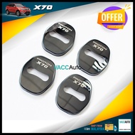 [4pcs] Proton X70 Door Lock Silver Black Red Cover 2018 - 2023 Car Accessories Vacc Auto Steel Cover