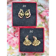 Wing Sing 916 Gold Earrings / Subang Indian Design  Emas 916 (WS053)