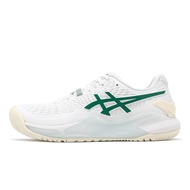Asics Tennis Shoes GEL-Resolution 9 Women's White Green Sneakers [ACS] 1042A246101