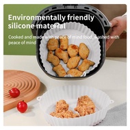 Special Offers 2Pcs Air Fryer Silicone Tray Pizza Fried Chicken Round Airfryer Silicone Basket Reusable Air Fryer Liner Kitchen Accessories