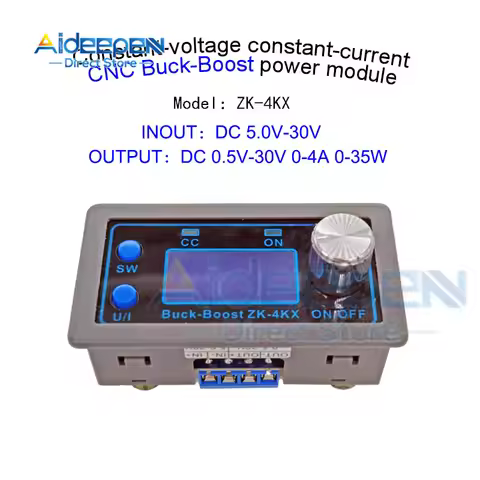 ZK-4KX DC DC Buck Boost Converter CC CV 0.5-30V 4A 5V 6V 12V 24V Power Module Adjustable Regulated l
