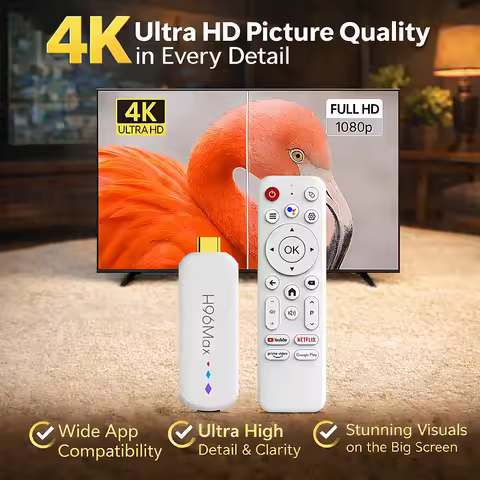 H96 Max Amlogic S905L3 Chip TV Stick Android14 Quad Core 2GB 16GB Storage Video Player TV Dongle 4K 