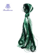 2sets Silk Embroidery Threads Friendship Bracelets String 8 colors Gradient color Dark Green 1mm 20m